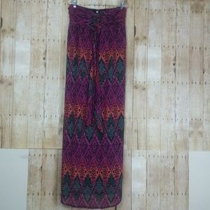 Xhilaration multi Color Strapeless Maxi Dress XL